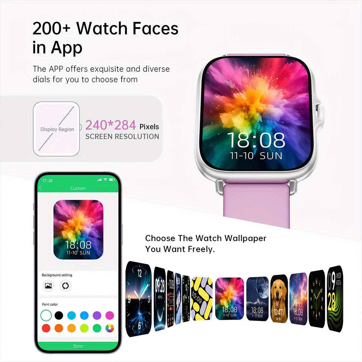 1.83'' Full Touch Screen Smart Watch |, Message Alerts, Call Answering, Sports Pedometer, Health Monitoring, Compatible with iPhone/Android, Alloy Body, Silicone Strap, DESERTCAT - Ideal Gift for and Birthdays Beauty Fashion