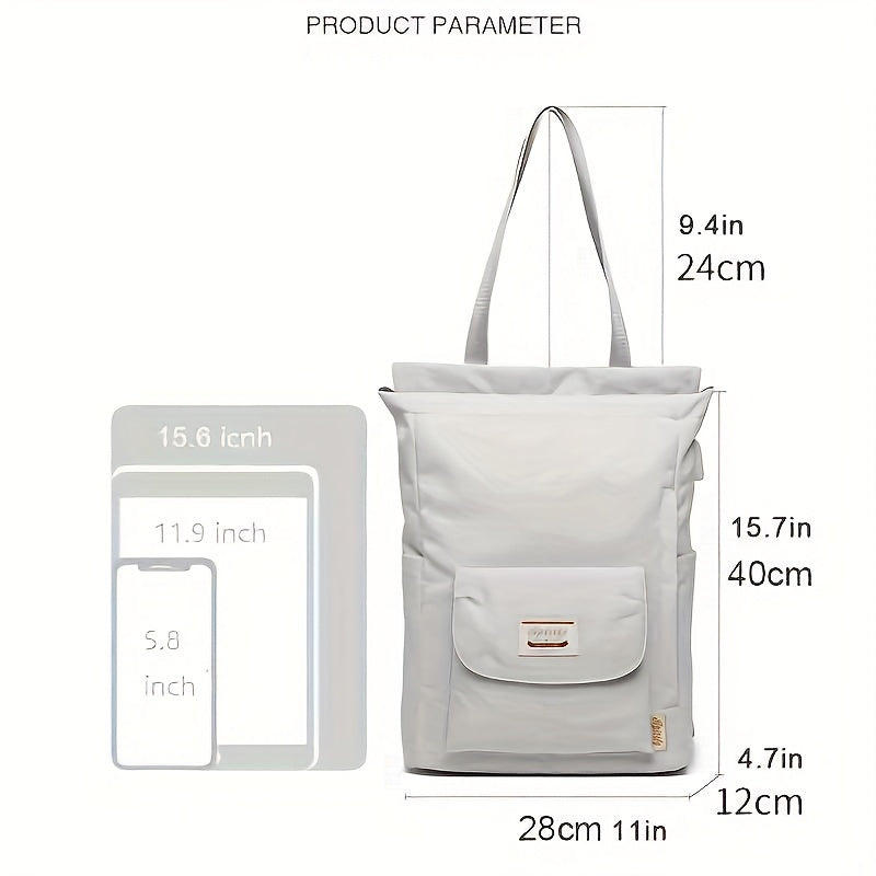 Adjustable Strap Laptop Backpack - Durable Nylon, Zipper Closure, Multiple Compartments, Casual Style, High School Backpack, Casual Backpack | Adjustable Strap Bag | Zippered Backpack Beauty Fashion