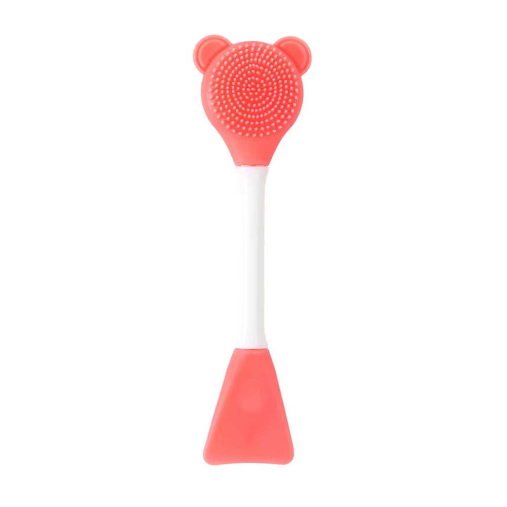 Facial Cleaning Silicone Brush Facial Mask Applicator Skincare Accessories Silicone Body Scrubbers 2In1 Spa Facial Wash Brushes