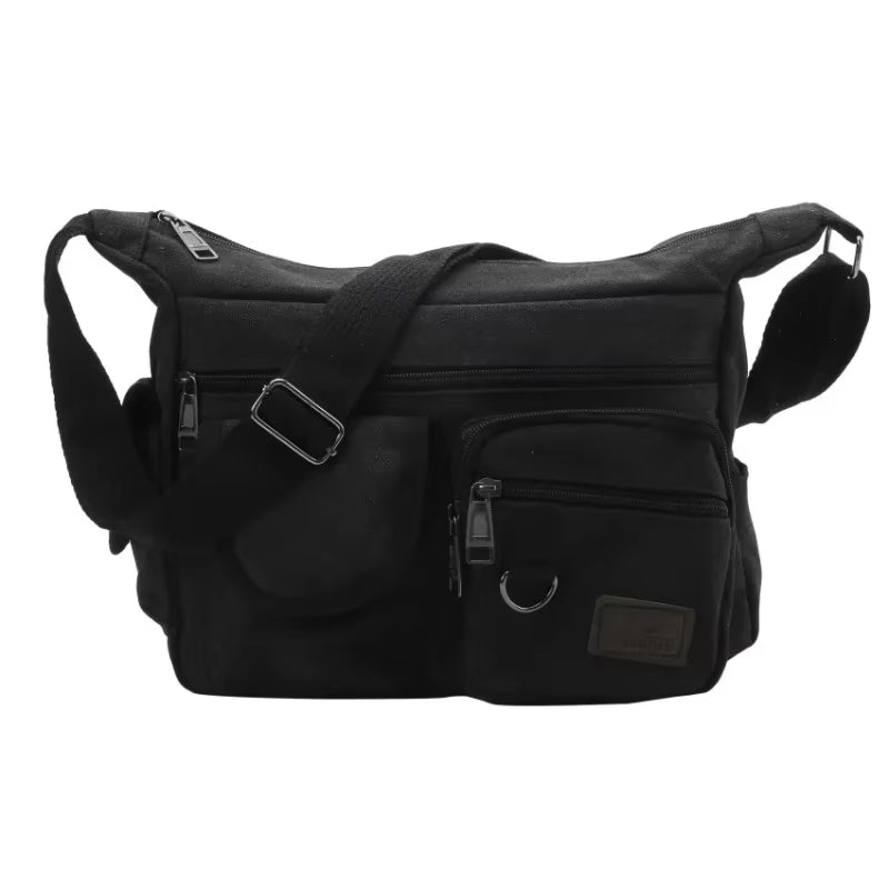 Heren Casual Sling Bag Messenger Crossbody Schouder Unisex Reizen Outdoor Vintage Tassen