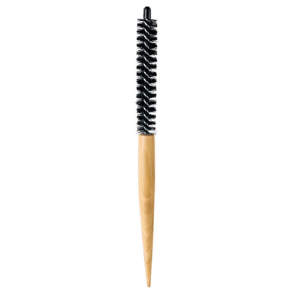 Small round Hair Brush Wooden Handle Mini round Hair Styling Brush for Short Hair Blow Drying
