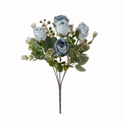 Silk Artificial Flower Rose Wedding Bridal Bouquet Home Room Vase Festival Outdoor Garden Bonsai Arch Diy Gift Box Decoration