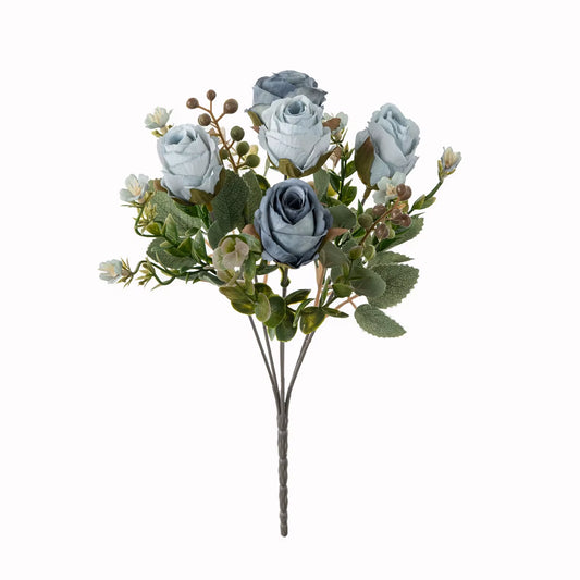 Silk Artificial Flower Rose Wedding Bridal Bouquet Home Room Vase Festival Outdoor Garden Bonsai Arch Diy Gift Box Decoration