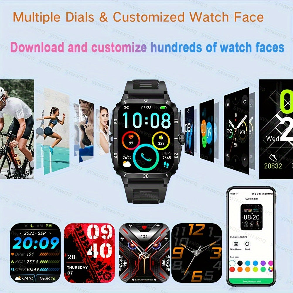 1pc Smart Watch, 1.96" HD Screen Voice Calling 430mHA Large Battery Watch, 100+Sport Mode Smart Bracelet, 3ATM Swimming Waterproof Smart Watch For Android And IPhone, Best Gifts Beauty World Shop