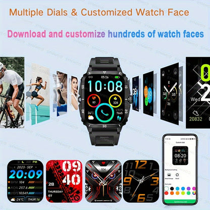 1pc Smart Watch, 1.96" HD Screen Voice Calling 430mHA Large Battery Watch, 100+Sport Mode Smart Bracelet, 3ATM Swimming Waterproof Smart Watch For Android And IPhone, Best Gifts Beauty World Shop