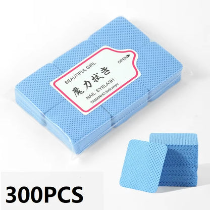 NEW 300PCS Lint Free Nail Wipes Nail Equipment Cotton Pads Lint-Free Napkins for Manicure Cotton for Fluffy Nails Nail Cleaner