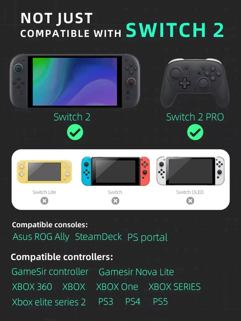 Silicone Thumb Grip Cap Protective Cover for Switch 2 Controllers, Anti-Slip Gamepad Accessories