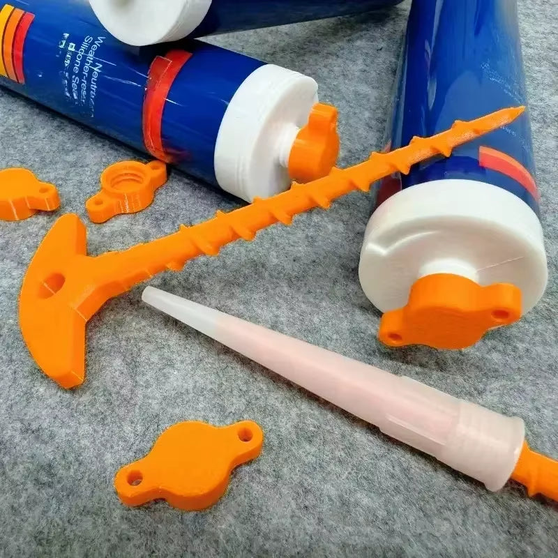 2PCS Sealant Nozzle Cleaner Cap Prevents Drying for Glass Caulk Tubes Standard Size DIY Tool
