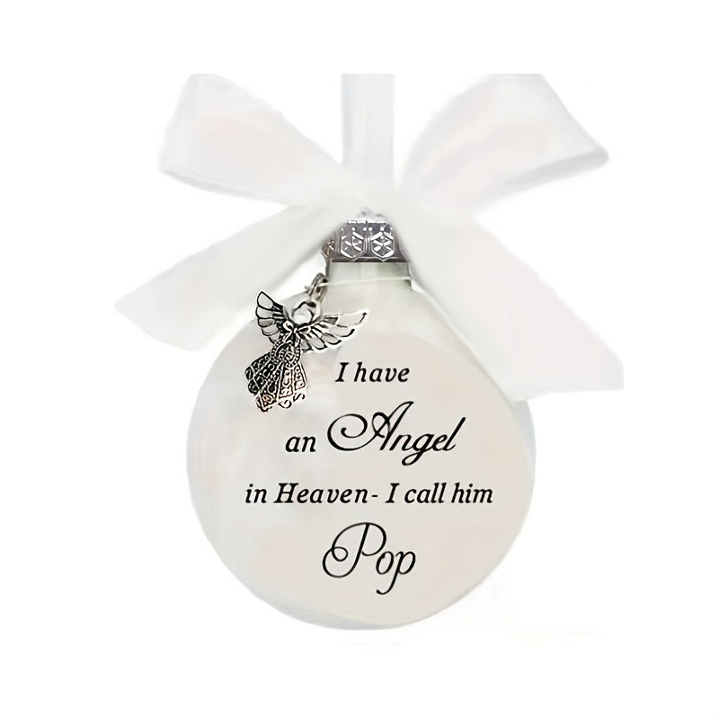1pc, In Heaven Relatives Name Ornament, Keepsake Feather Plastic Ball, Ornament Pendant, Home Decor, Room Decor, Bedroom Decor Beauty Fashion
