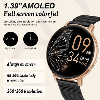 2025 Smart Watch Women Bluetooth Call Custom Dials Watches Blood Oxygen Monitor Sport Men Smartwatch Ladies for Android IOS