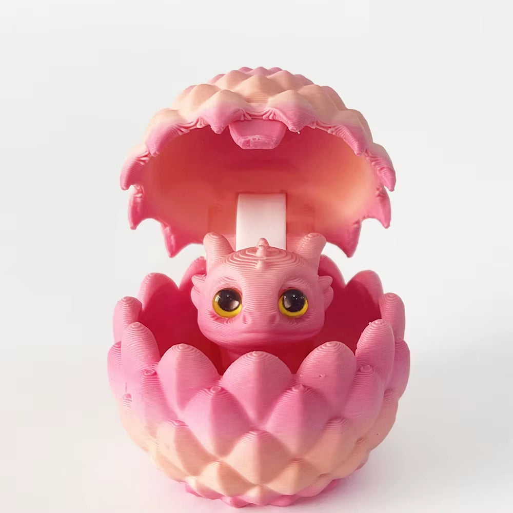3D Printed Decorative Ornament Dragon Egg with Little Dragon Inside, Suitable for Furniture and Desktop Home Decor Christmas