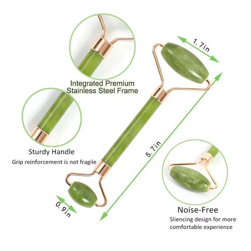 2PCS Gua Sha Facial Stone Roller for Face Stone Gowoman Gousha Tool Stone for the Face Roller Massager Gua Sha Visage LBHL07