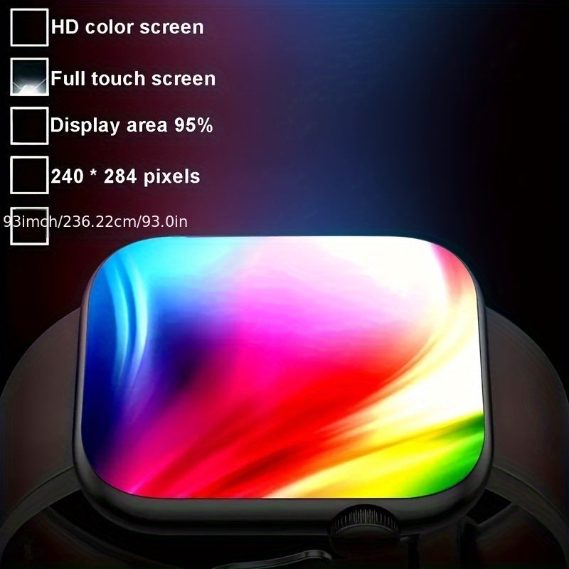 Smart Fitness Watch With 2.01" Color Screen, BT 5.3, Water Resistant, Multi-Sport Modes, Sleep Monitoring, And Fun Games Beauty World Shop