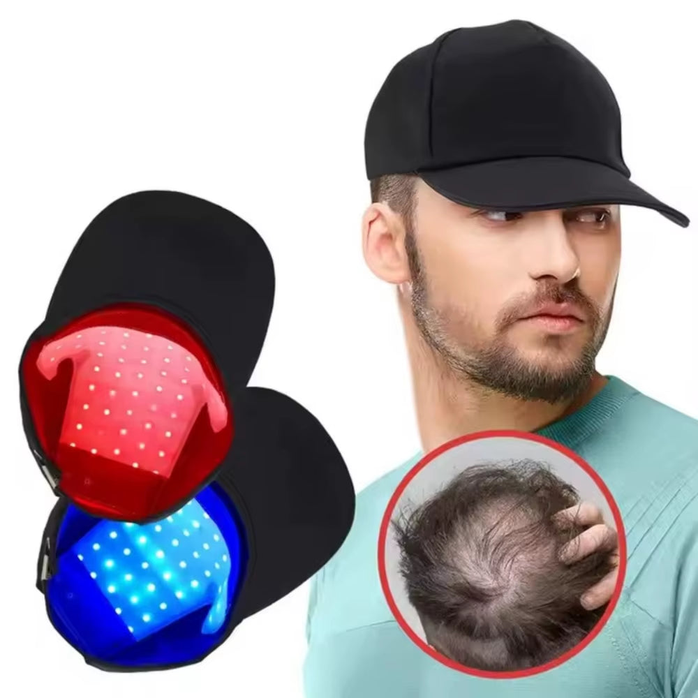 Red Light Hair Growth Cap Infrared Anti-Hair Loss Therapy Device Prevents Hair Loss and Promotes Scalp Blood Circulation
