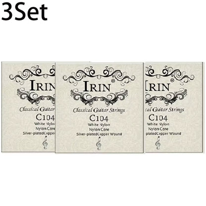 6 Pcs Nylon Classical Guitar Strings Set - Black Clear Silver Plated Copper Wound - Guitarra Strings - Guitar Accessories