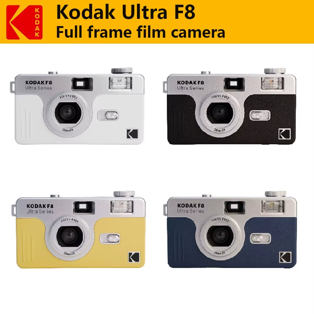 New  Ultra F8 Film Camera 35Mm  Focus Free Reusable Built in Flash Multiple Colors with Package Portable Camera