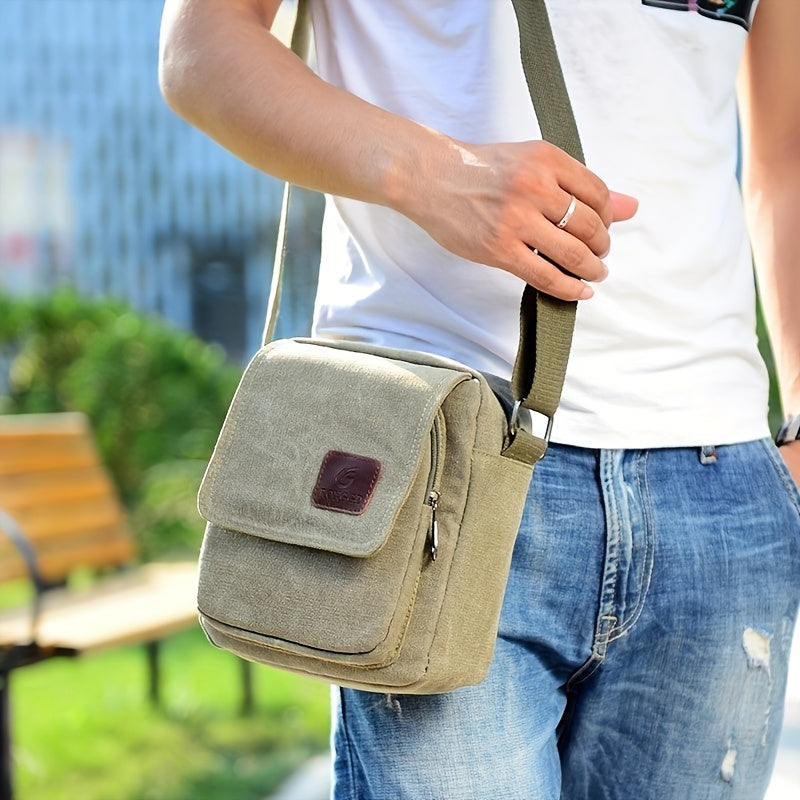Retro Square Shoulder Bag - Stylish Vintage Design with Secure Zipper, Ultra-Lightweight Canvas Crossbody Bag for Trendy Travelers Beauty Fashion