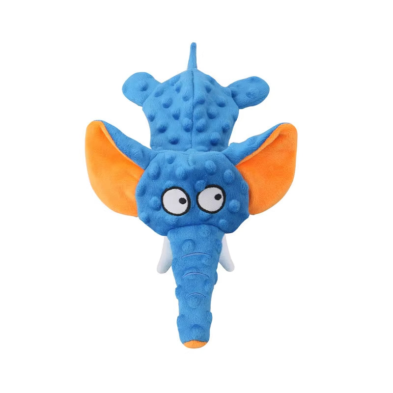 Small Plush Raw Dog Toys Squeak Elephant Shell Durable Toy Dogs Chew Interactive Indestructible Dog Sound Toy Puppy Pet Supplies