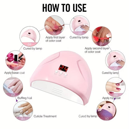 LED Light Nail Lamp Portable Gel Polish Drying Lamps UV Curing Flashlight Machine Pin Cure for Professional Nails Dryer