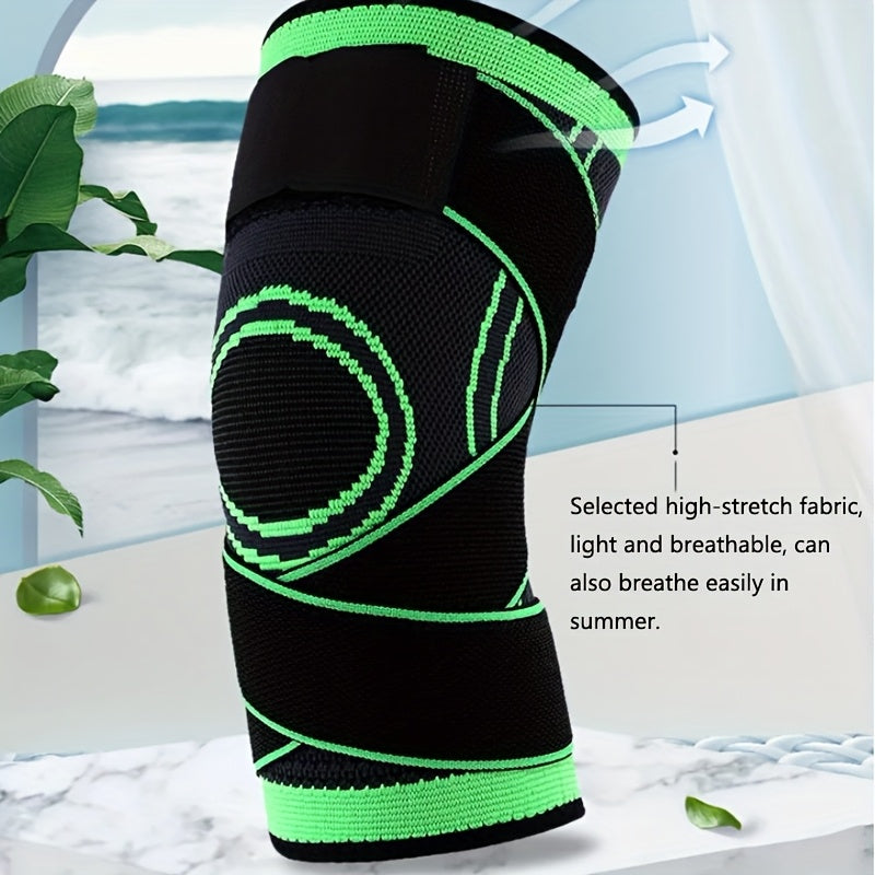 1pc Strap Knee Protector Sports Knee Support Adjustable Compression Breathable Joint Protection Sports Knee Protector Strap Compression Basketball Running Beauty Fashion