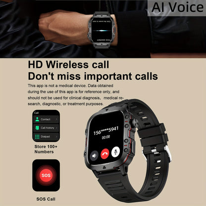 1pc Large 1.96" Touch Screen Smartwatch Pro - Multi-Sport Fitness Tracker, Answer/Make Calls, Message Notification, AI Control, Wireless Call, Heart Rate Monitor, Sleep Tracker, and More Beauty World Shop