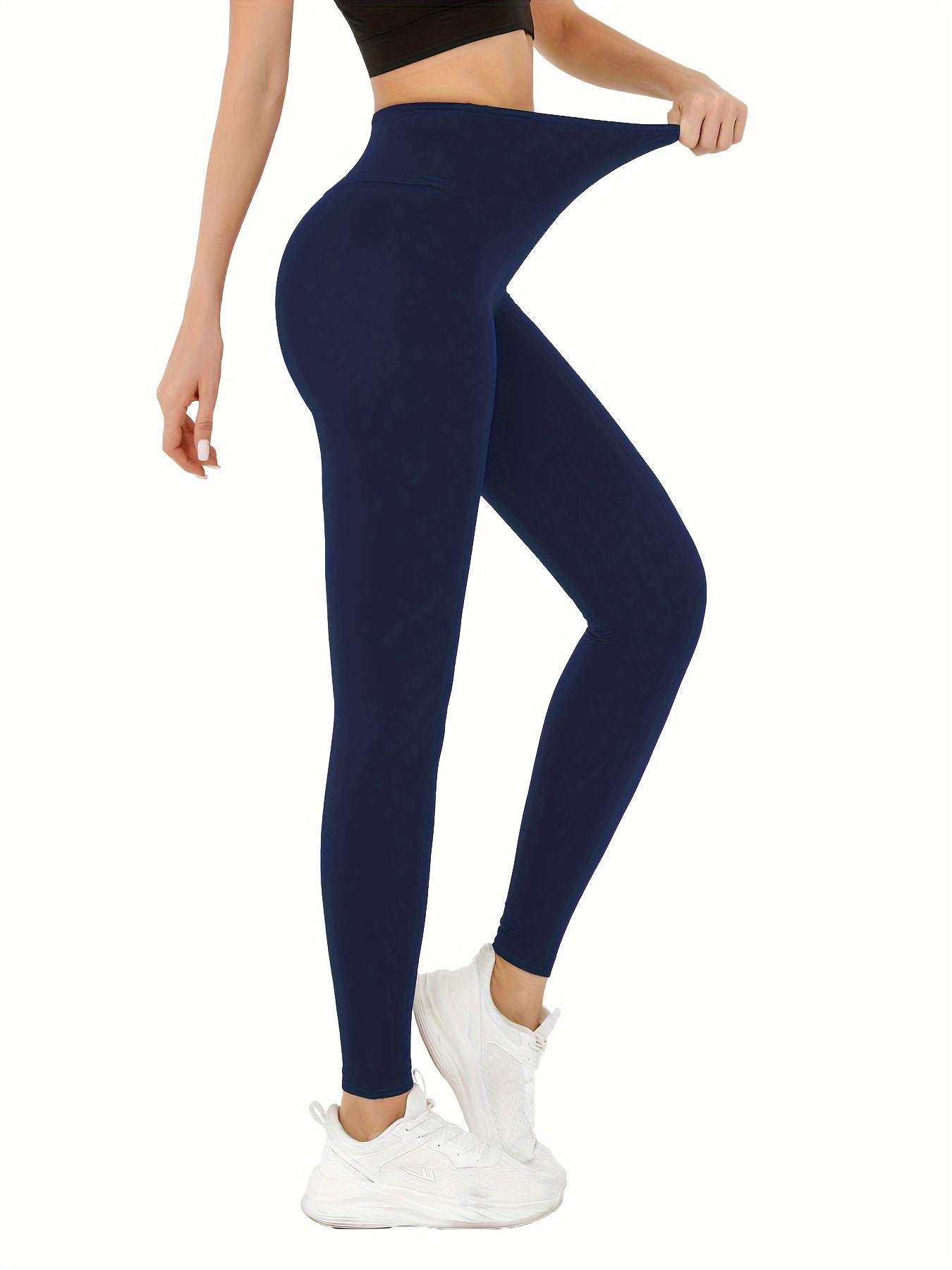 Super Soft High-Waisted Women's Stretch Yoga Leggings, Tummy Control, Non-See-Through, Breathable Active Running Tights, Sport Style - Multiple Colors Available