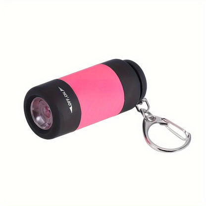 USB Rechargeable Portable Flashlight Keychain Mini Torch Camping Ultra Bright Lamp Outdoor Supplies,  Travel Flashlight, Mini Lantern, Compact Design, Hikers, Outdoor Enthusiasts Beauty Fashion