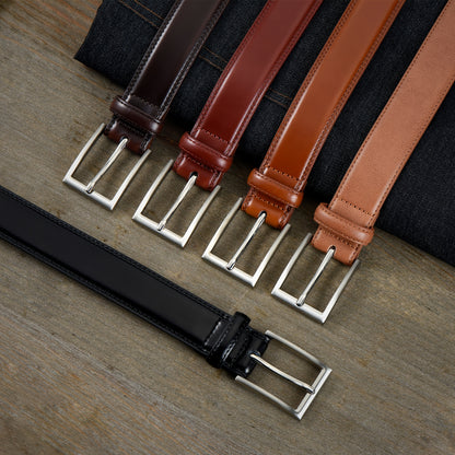 [Classic Men's Leather Belt] Classic & Fashion Men's Leather Belt | Single Prong Buckle for Jeans, Pants, Work & Business - Gift for Dad & Husband Beauty Fashion