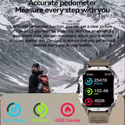 2025 New Smartwatch Men for Women Militray Outdoor GPS Track Sport Watches Heart Rate Sleep Waterproof Smart Watch IOS Android