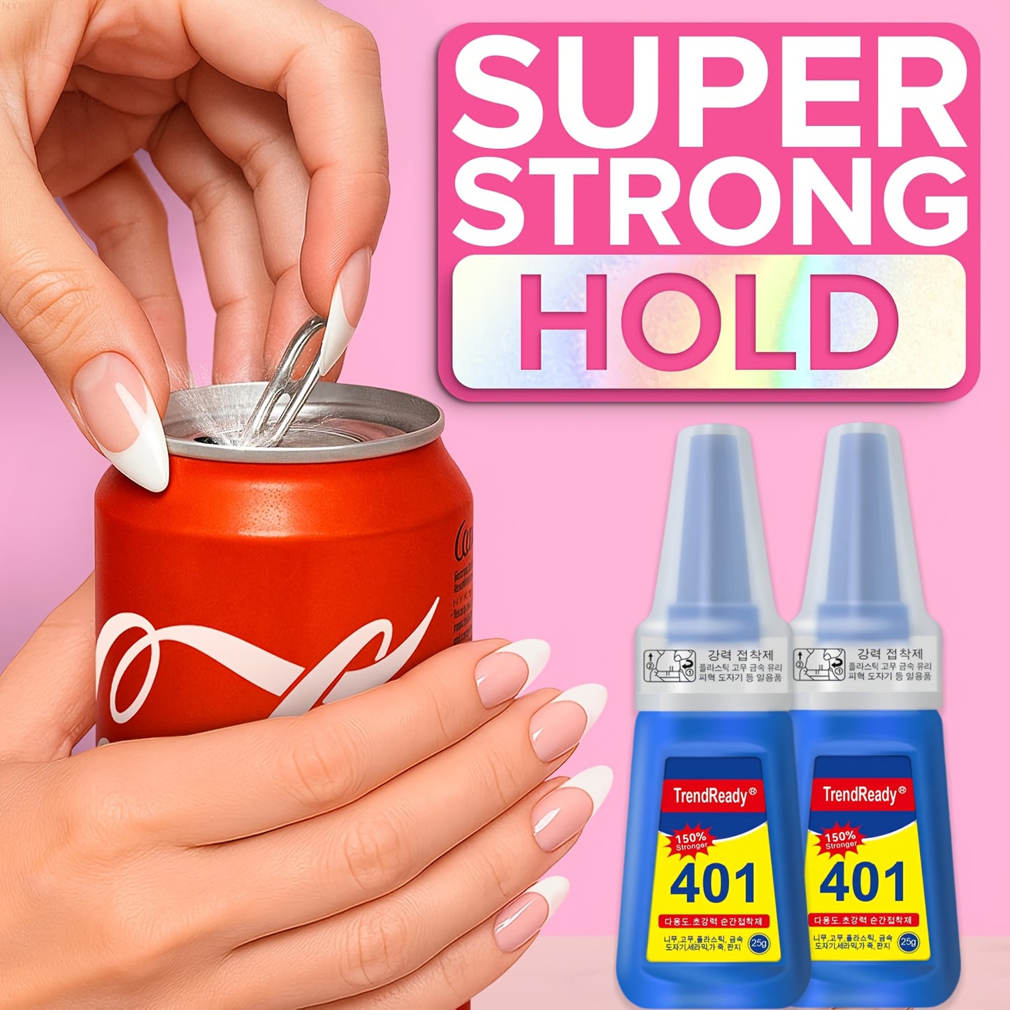 TrendReady 25g Nail Glue - Extreme Hold For Fake Nails & Tips, 30+ Days Wear, Smudge Proof, Salon Quality Kit Beauty World Shop