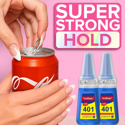 TrendReady 25g Nail Glue - Extreme Hold For Fake Nails & Tips, 30+ Days Wear, Smudge Proof, Salon Quality Kit Beauty World Shop