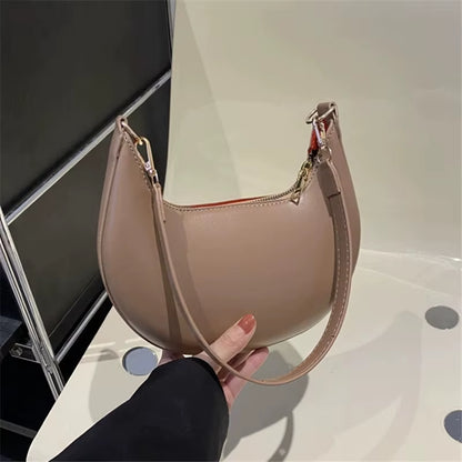 Shoulder Bags Women NEW Fashionable High-End Moon-Shaped Baseball Bag Showing Luxury Women'S Single Shoulder Bag