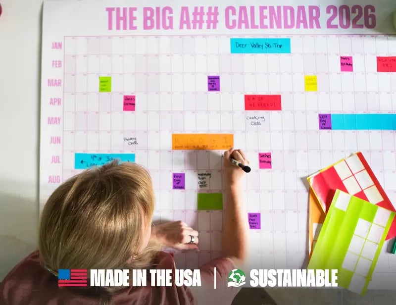 🔥📅The Big A## 2026 Wall Calendar - Flexible Dry-Erase Material ✍️Design Your Amazing Year!🏃 mysite