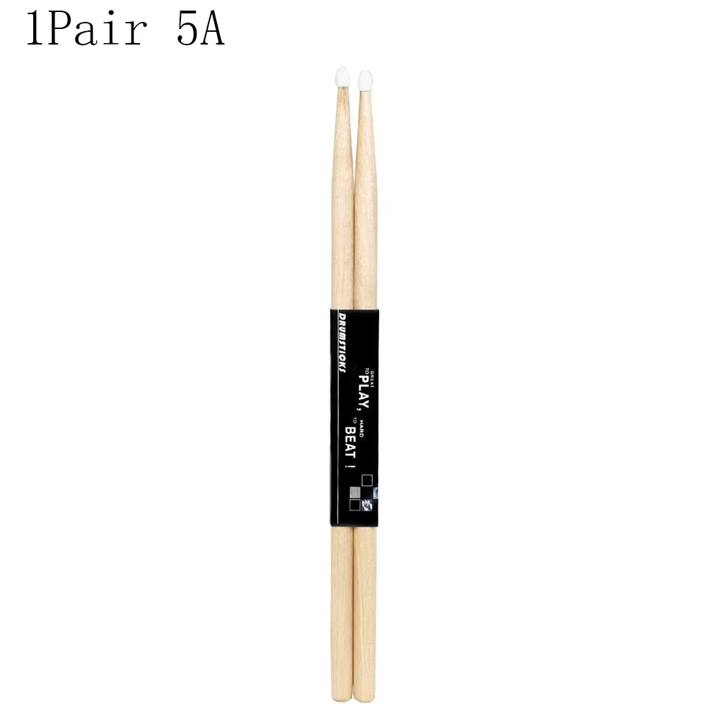 1/5/10 Pair Maple Wood Drum Sticks 5A 7A Electronic Drum Rack Nylon Tip Drumsticks Musical Sticks Percussion Instruments Tools
