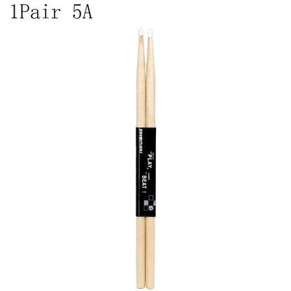 1/5/10 Pair Maple Wood Drum Sticks 5A 7A Electronic Drum Rack Nylon Tip Drumsticks Musical Sticks Percussion Instruments Tools