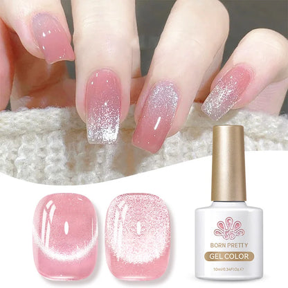 10Ml Nude Gold Glitter Cat Magnetic Gel Nail Polish Gold Blue Ultra Shine Soak off UV LED Varnish Nail Supplies