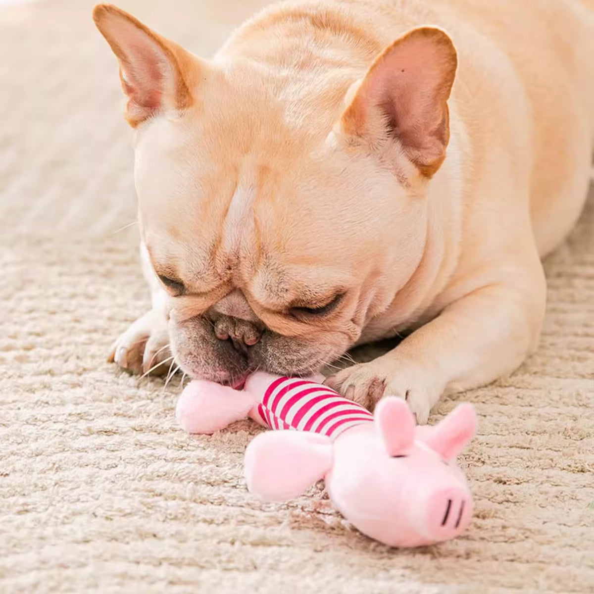 3/1Pack Animal Squeaky Toys for Dogs (Elephant/Duck/Pig) - Durable Chew Toys for Aggressive Chewers with Teeth Cleaning