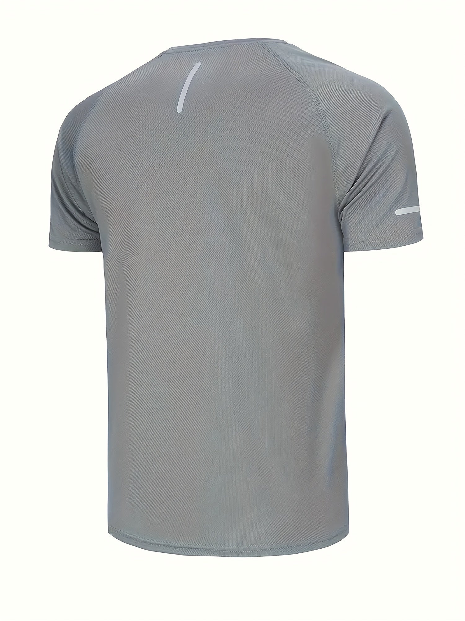 5pcs Solid Color Short Sleeve T-shirt, Men's Breathable Quick-Dry Crew Neck Top For Summer Sport & Casual Wear Beauty World Shop