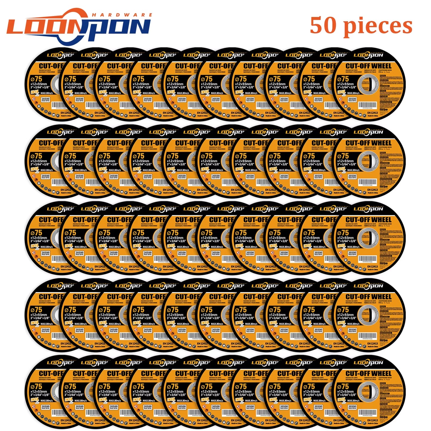 5-50PC 75Mm Resin Cutting Disc Grinding Metal Wheel Cut off Blade for Angle Grinder Metal & Stainless Cutting