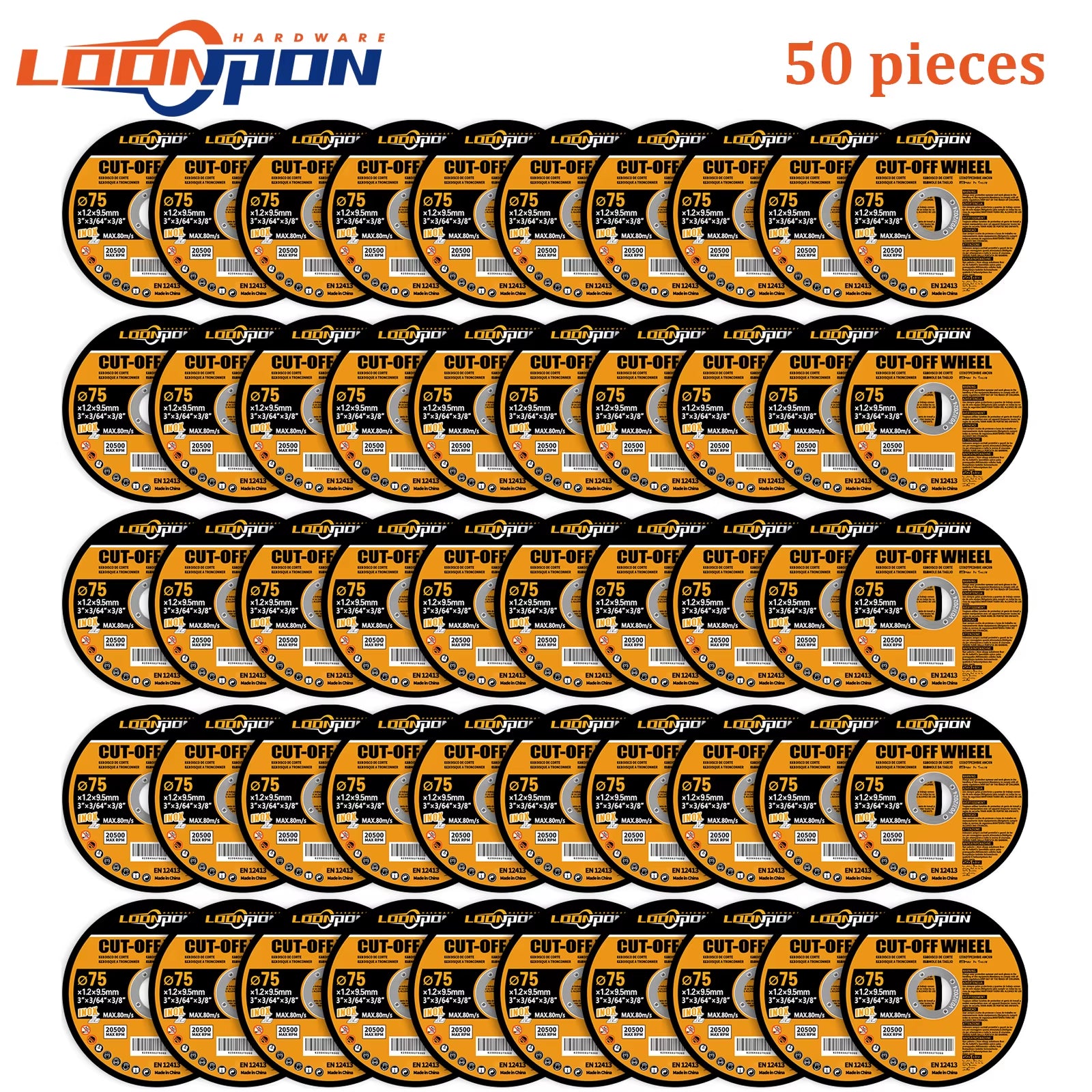 5-50PC 75Mm Resin Cutting Disc Grinding Metal Wheel Cut off Blade for Angle Grinder Metal & Stainless Cutting