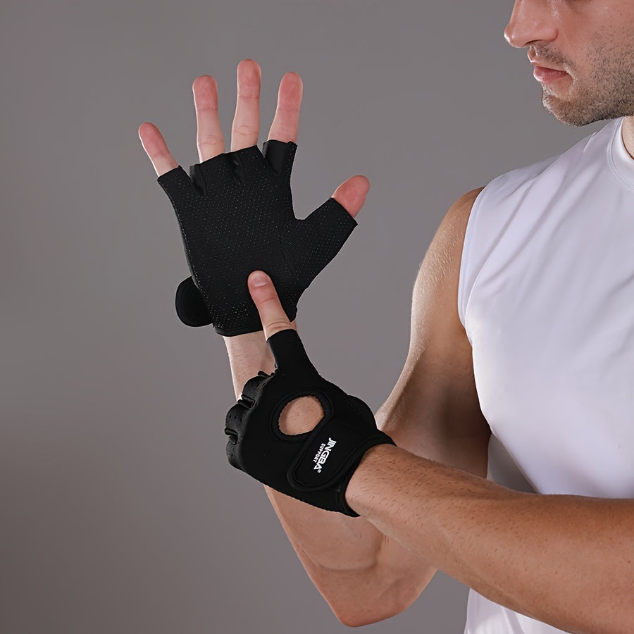 1 Pair of Premium Unisex GripMaster Sport Gloves - Adjustable, Non-Slip, Breathable, Sweat-Resistant, and Padded for Weightlifting, Cycling, and Fitness Training - Enhance Your Performance and Protection Beauty World Shop