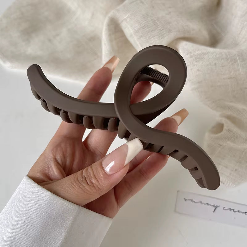 New Korean Matte Large Bow Hair Clip Women Temperament Fashion Advanced Sense of New Shark Clip Girls Hair Accessories