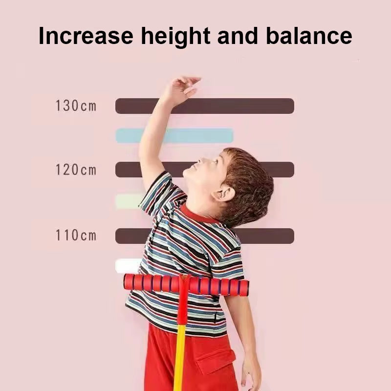 Children Growing Bounce Sense Training Stick Jumper Tall Foam Frog Toys Jumping Stilts Shoes Sport Outdoor Toys for Kids Gifts