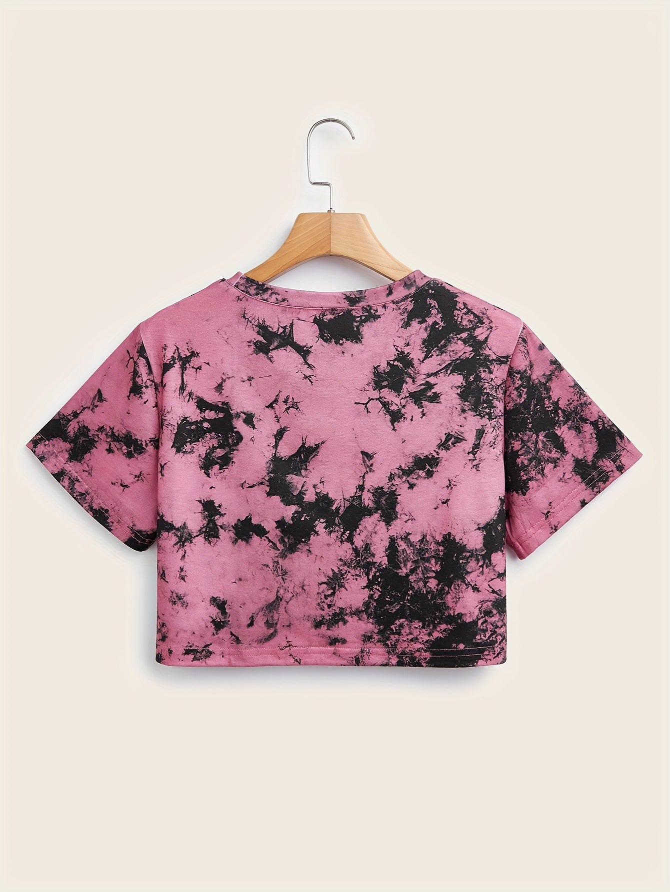Women's Tie-Dye Short Loose Fit Casual Sport T-Shirt 5pcs Set Beauty World Shop