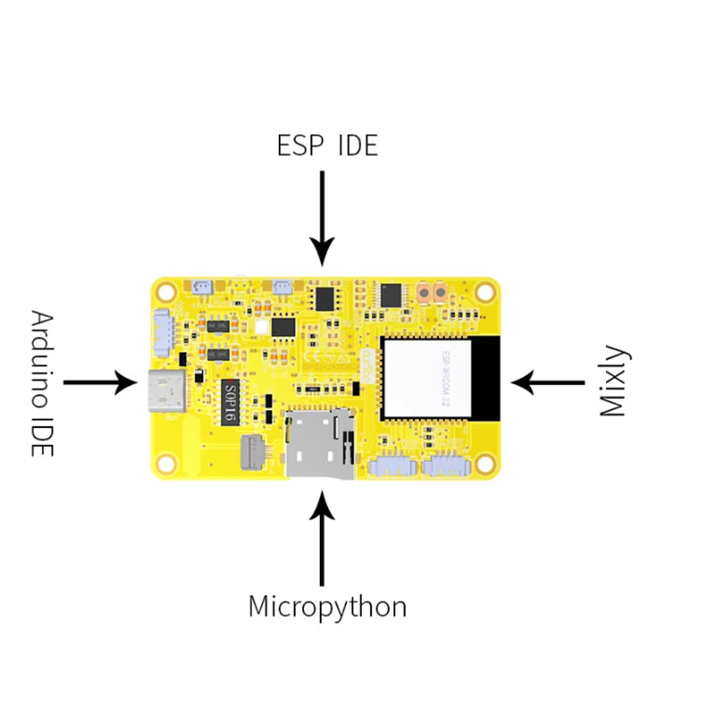 ESP32 LVGL Wifi&Bluetooth Development Board 2.4 Inch LCD TFT Module 240*320 Smart Display Screen with Touch WROOM