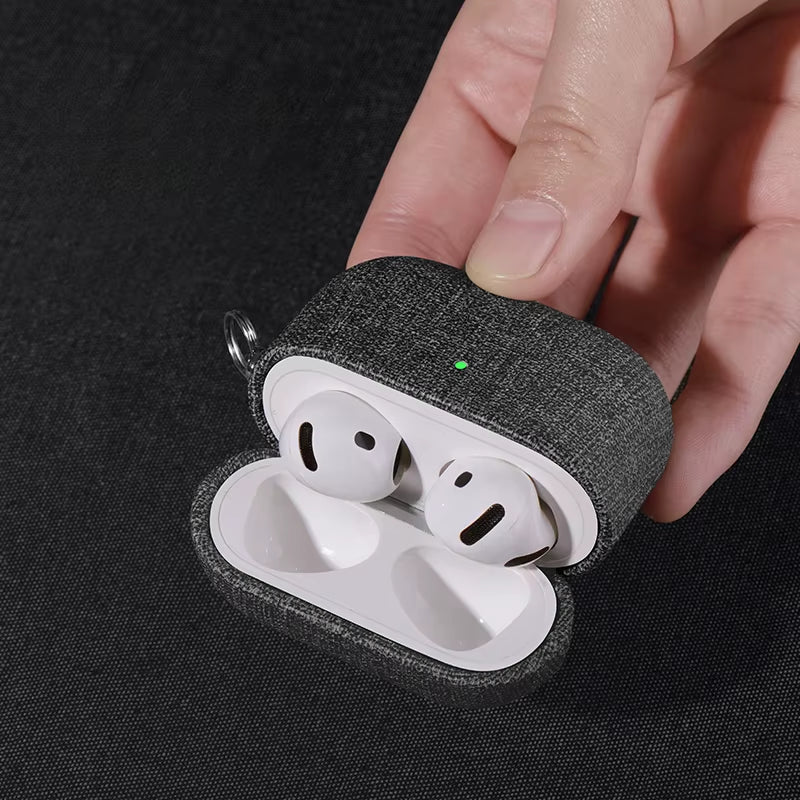 Cloth Grain Case for Airppods Pro 2 Case for Airpods 4 3 Airpods Pro Cover Bluetooth Earphone Accessories Protect Machine ﻿