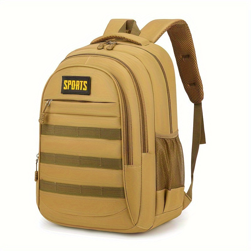 Multi-Pocket Tactical Backpack - Lightweight Nylon Sport & Outdoor Bag for Men and Women, Adjustable Straps, Camo Design, Ideal for Travel, Camping, and Gifts, Outdoor Backpack Beauty World Shop