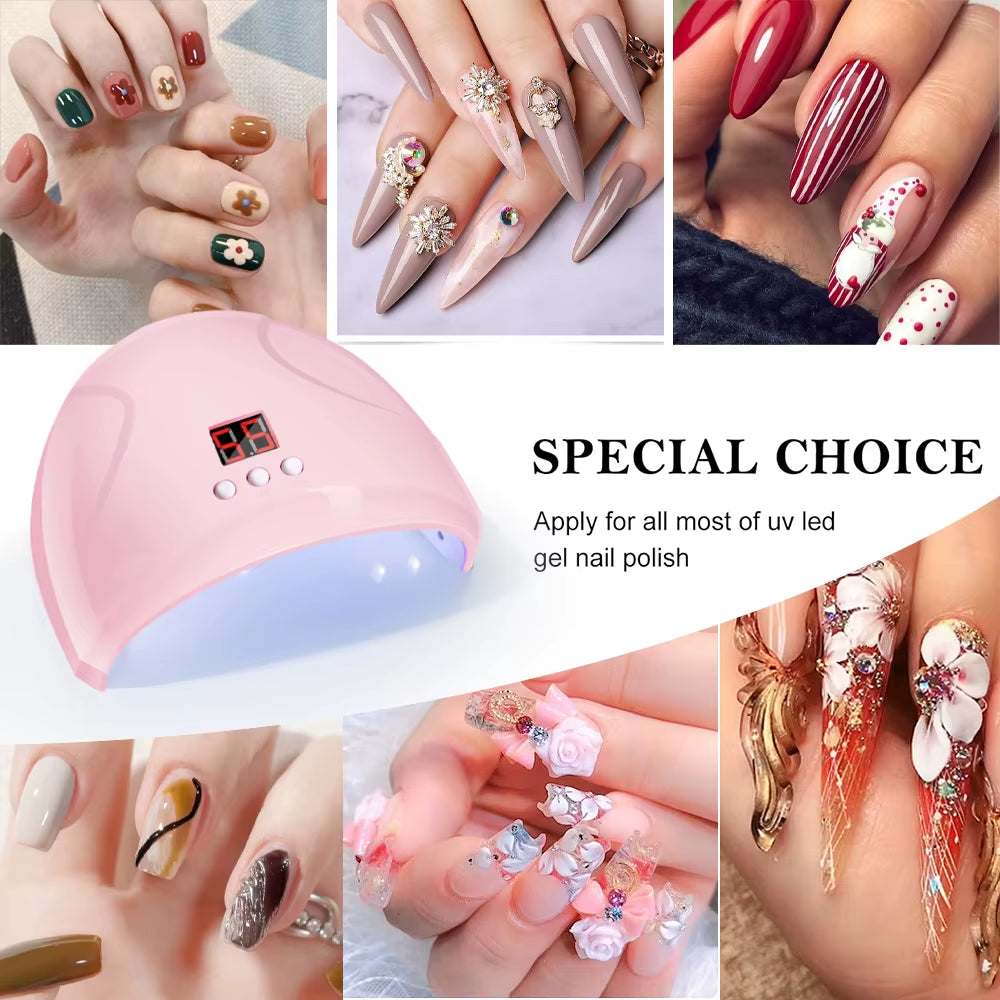 LED Light Nail Lamp Portable Gel Polish Drying Lamps UV Curing Flashlight Machine Pin Cure for Professional Nails Dryer