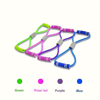8-shaped Tension Belt With Handles, Elastic Yoga Resistance Band, Chest Expansion Belt For Arm & Leg Stretching, Workout, Yoga, Pilates, Suitable For Beginner Beauty Fashion