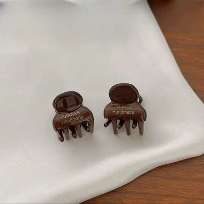 2Pcs/Set Mini 2Cm Acetate Small Hair Claw Side Pins Acetate Hair Crabs for Girls Cute Hairpin Clips Women Hair Accessories